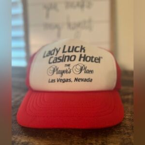 Vintage Las Vegas Lady Luck Casino Hotel trucker hat